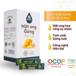 Mật ong Gừng (Hộp 15 gói)